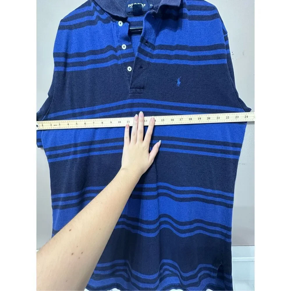 Vintage Polo Golf Ralph Lauren Stripe Classic Polo Golf Shirt Men's XL